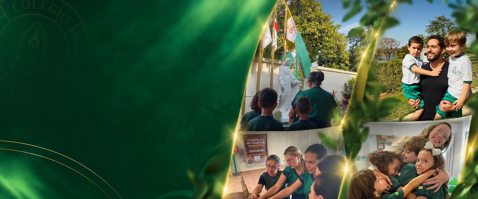 Famílias e equipe do Colégio Peregrinos reunidas