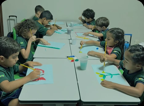 Alunos da Educação Infantil em atividade em sala